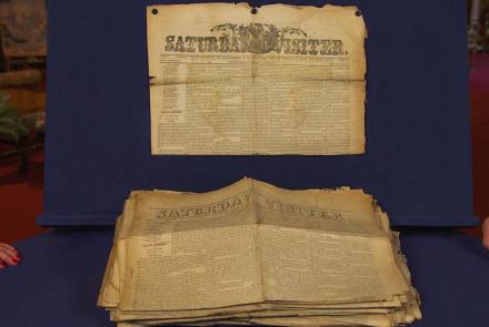 Appraisal: ‘Saturday Visiter’ Newspaper Collection, ca. 1850: asset-mezzanine-16x9
