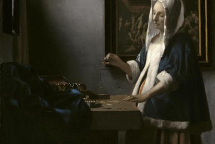 Vermeer, Woman Holding a Balance