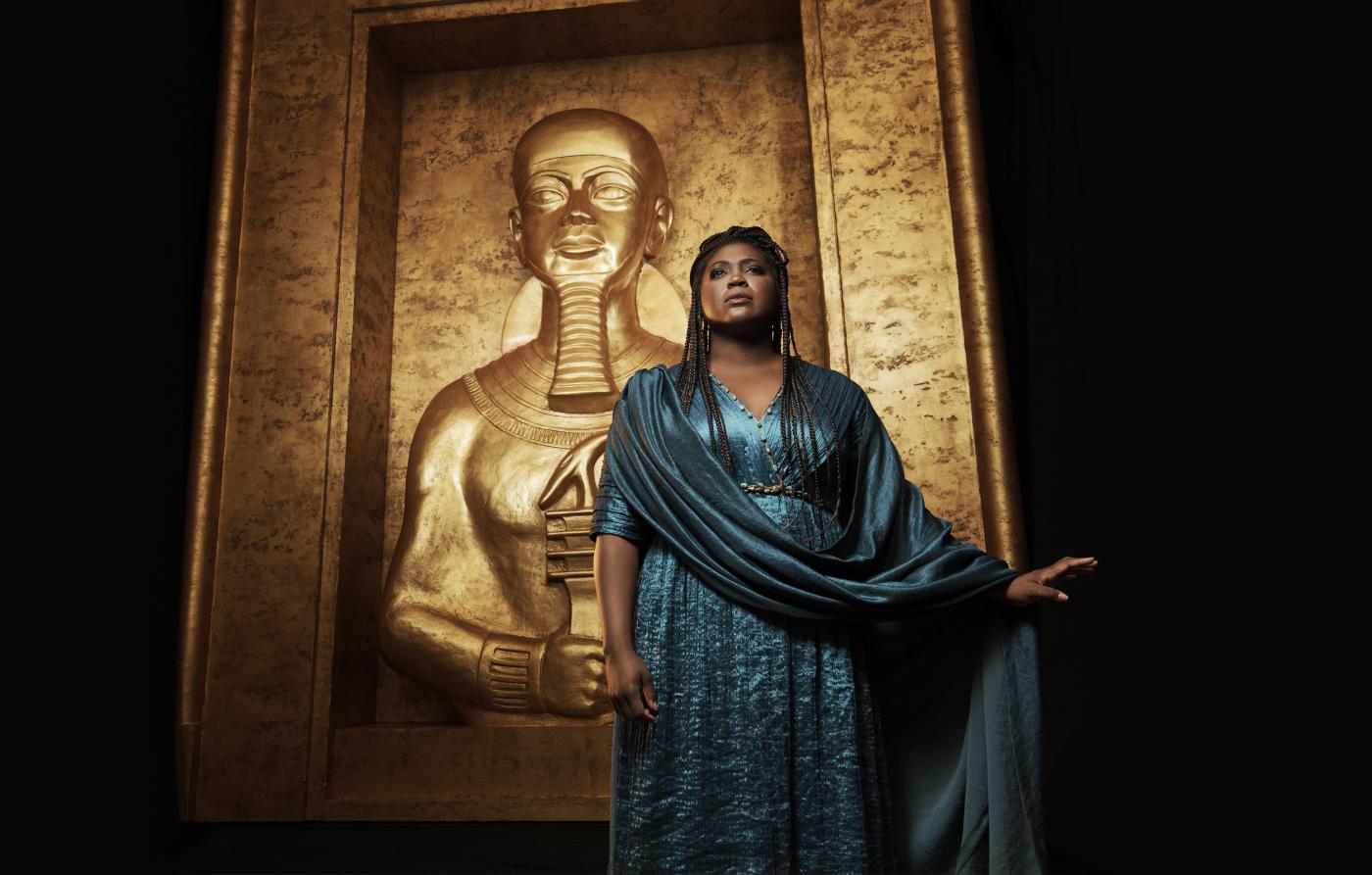 Angel Blue in the title role of Verdi's "Aida." Photo: Paola Kudacki / Met Opera